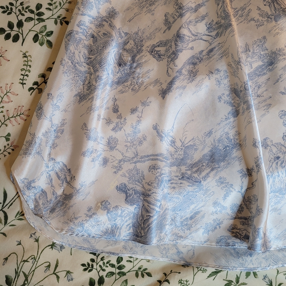 Satin Blue Slip Dress - Picture 7 of 7